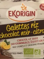 Galettes riz chocolat noir-citron