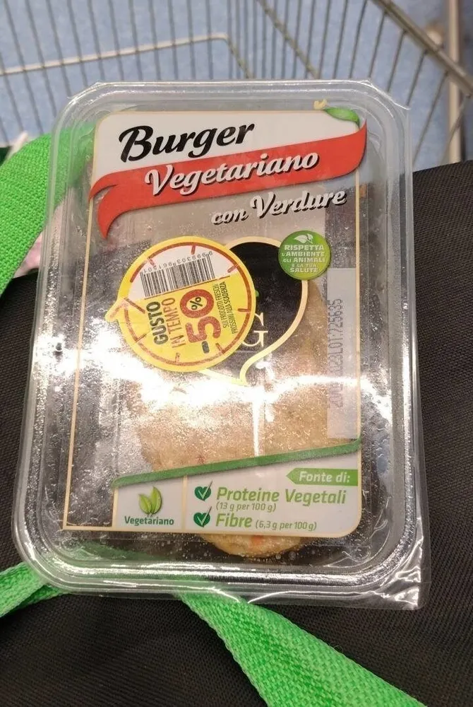 Burger vegetariano con verdure
