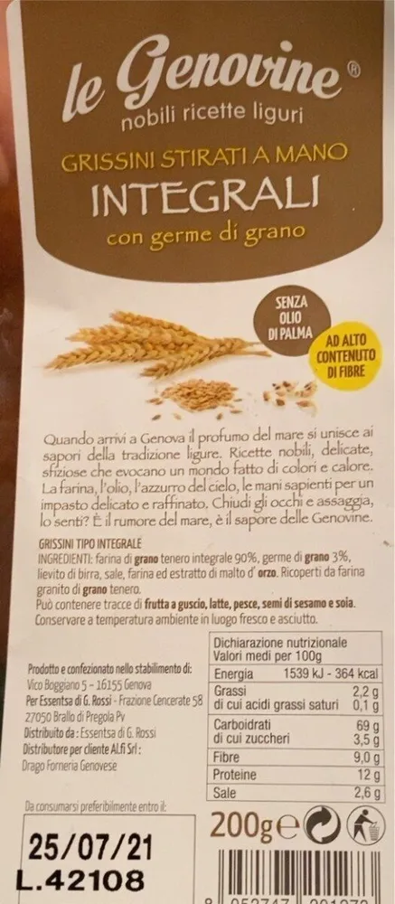 Grissini stirati a mano