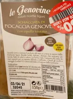 Schiacciata di focaccia genovese con cipolla tostata
