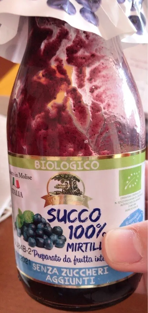 Succo 100% Mirtillo Biologico