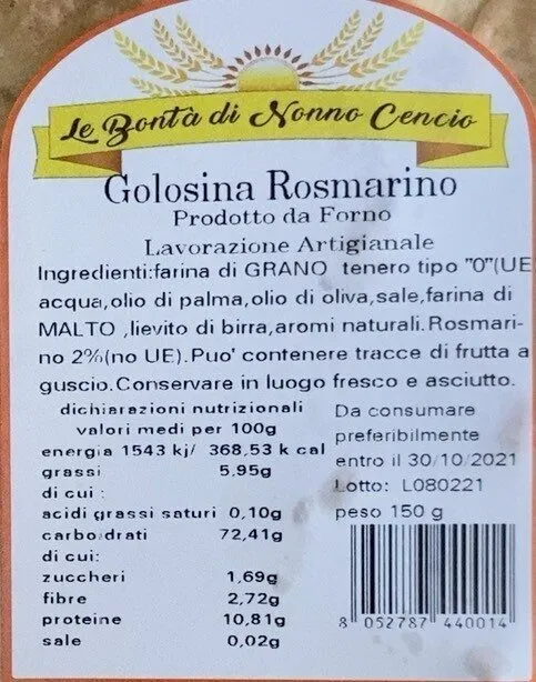 Golosina rosmarino