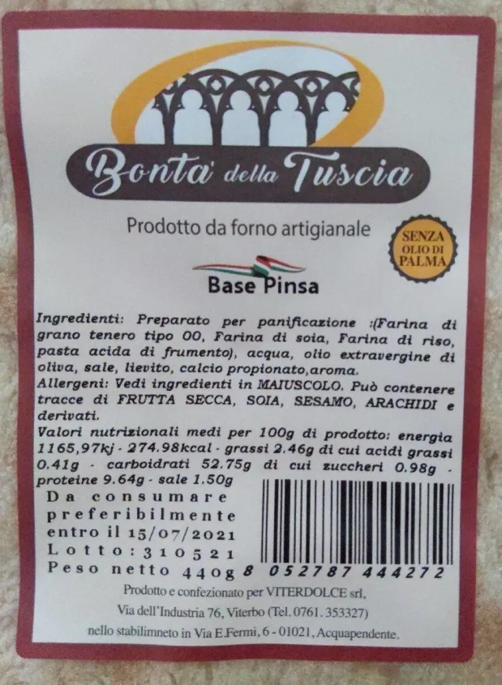 La Pinsa Bontà della Tuscia