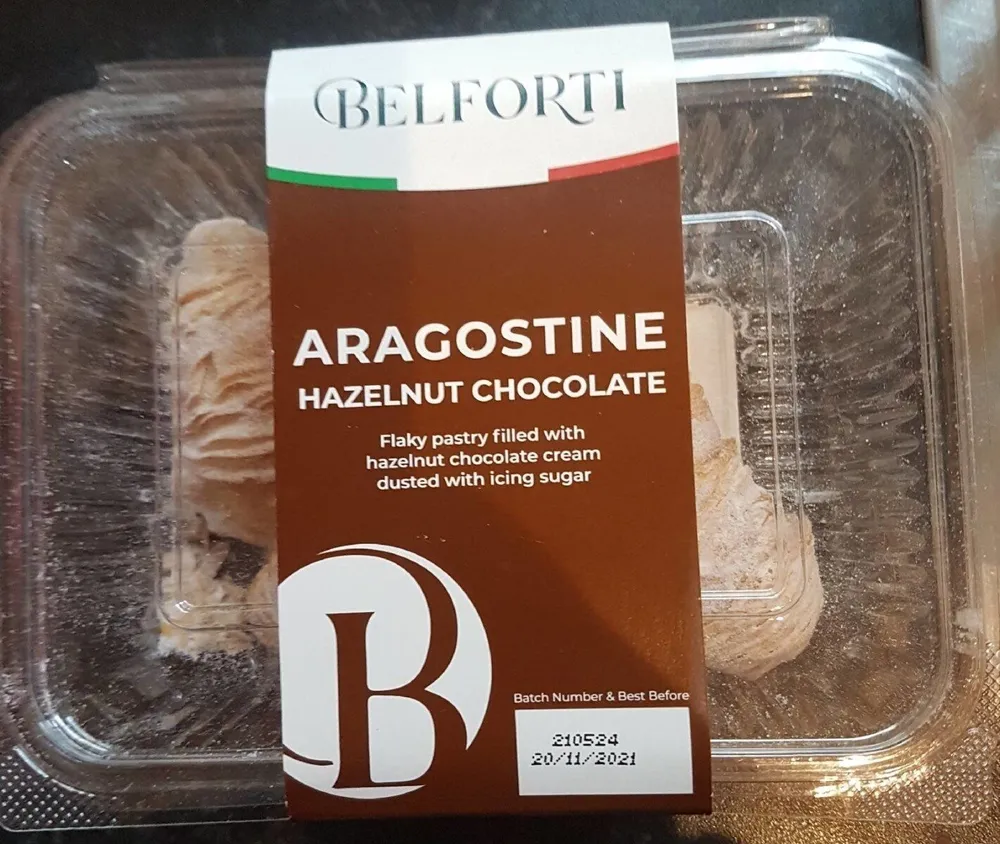 Aragostine hazelnut chocolate