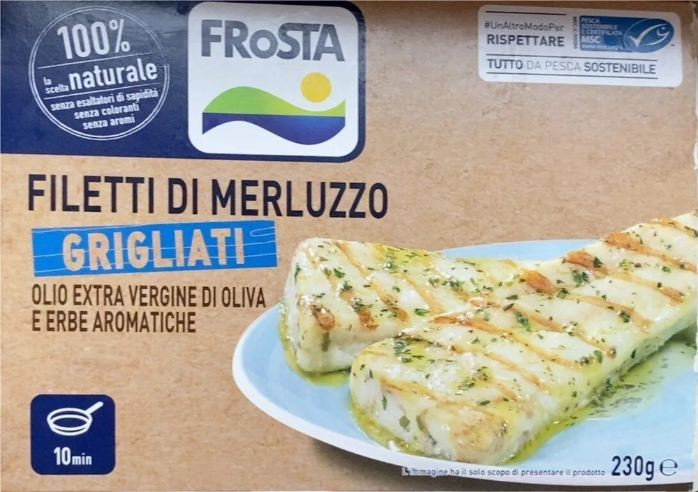 Filetti di merluzzo grigliati olio extra vergine