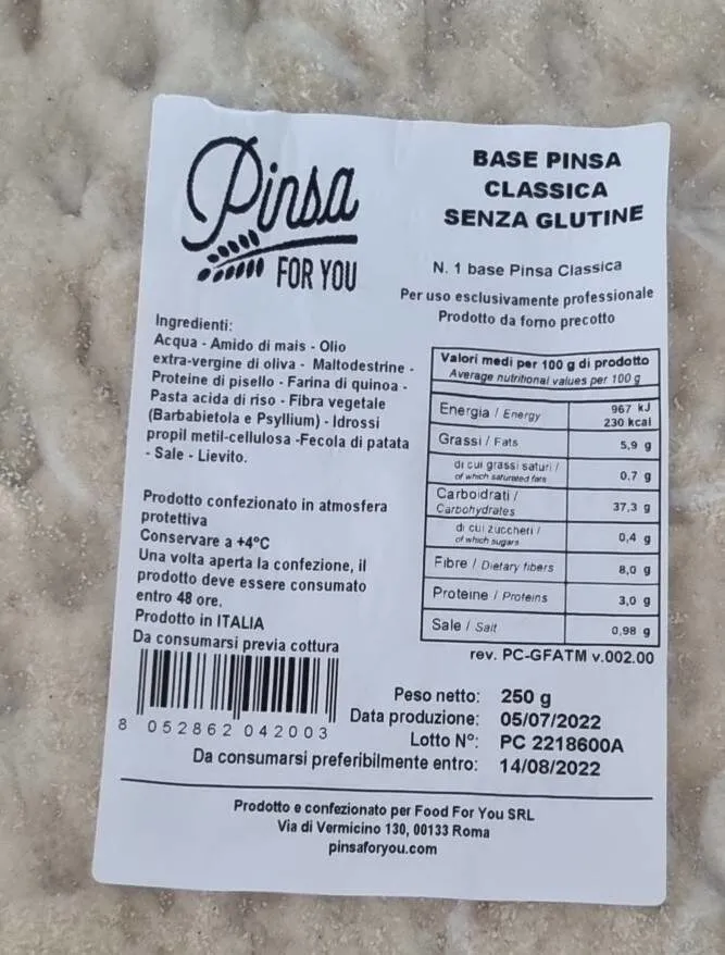 Base Pinsa classica