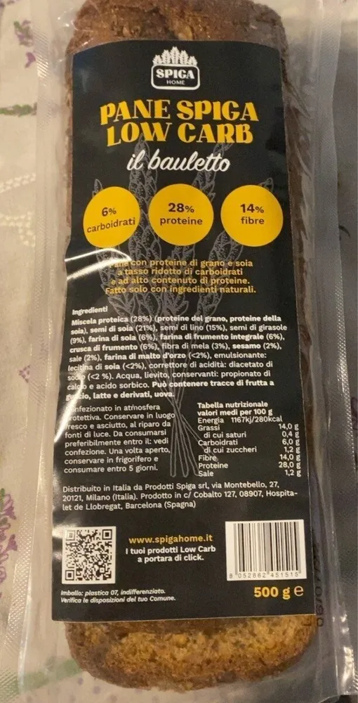 pane spiga low carb