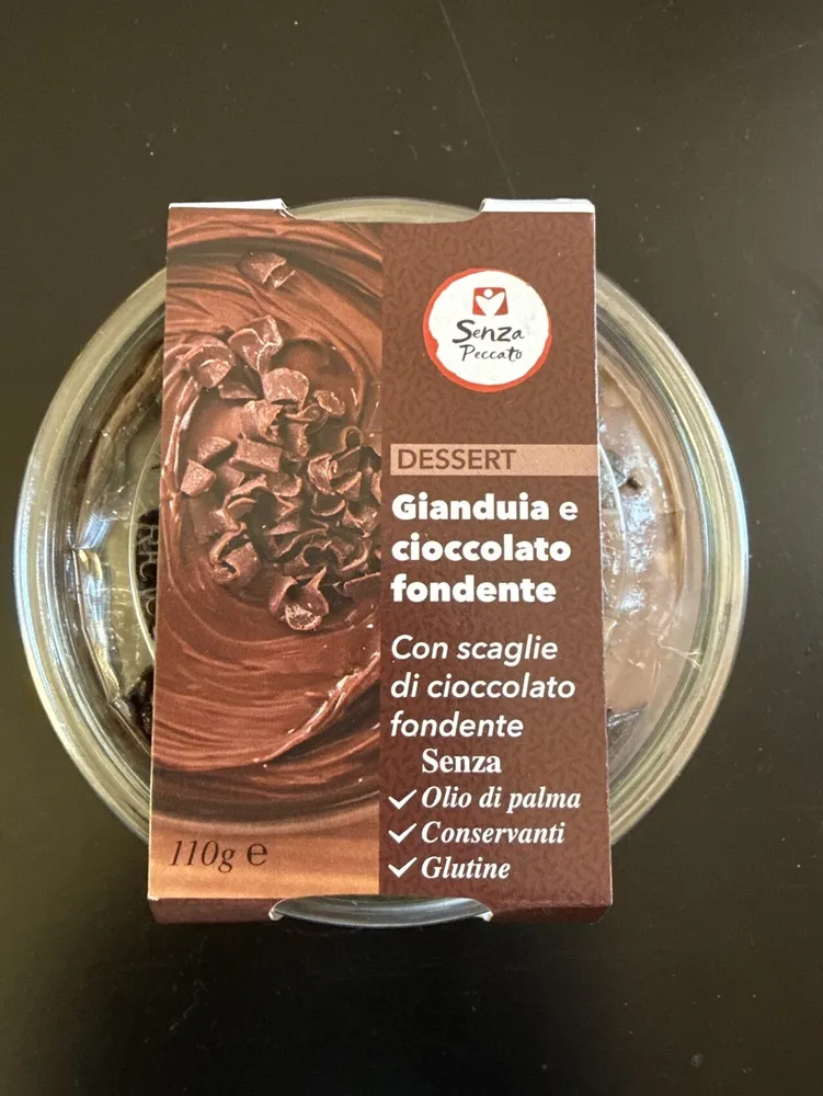 Dessert gianduia e cioccolato fondente