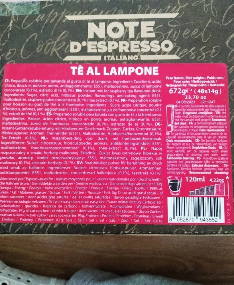 Capsule thé à la framboise