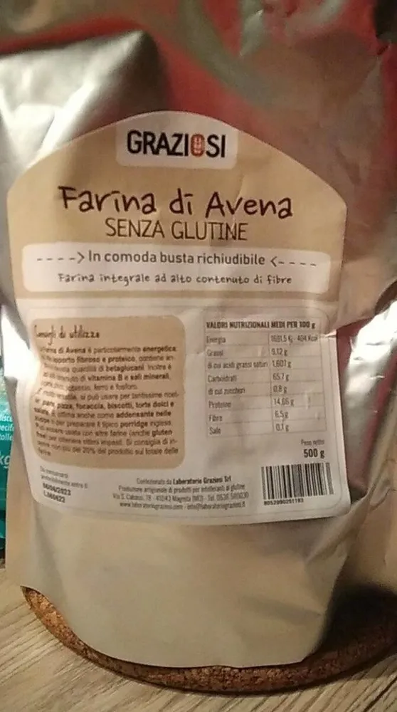 Farina di avena senza glutine