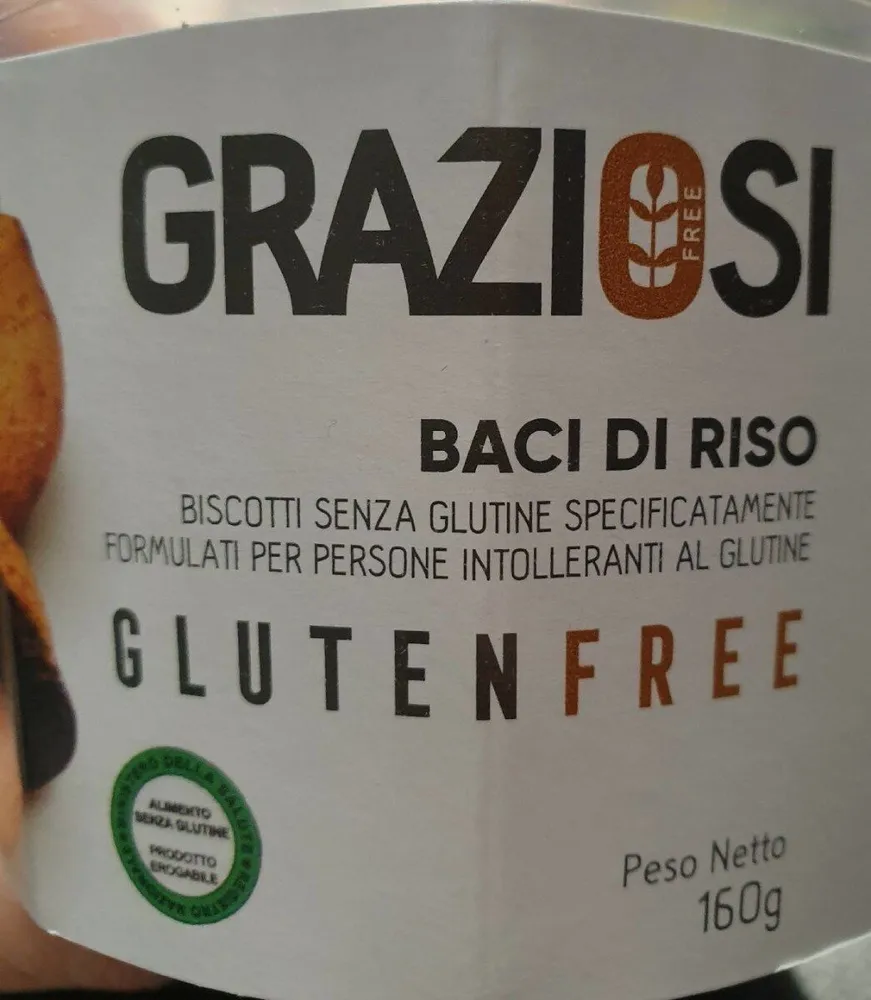Baci di riso biscotti senza glutine