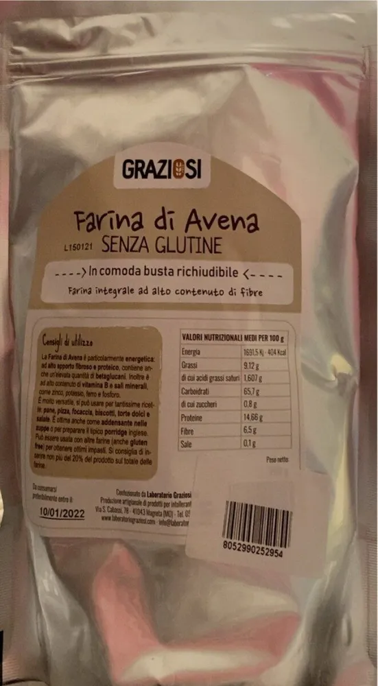FARINA DI AVENA SENZA GLUTINE