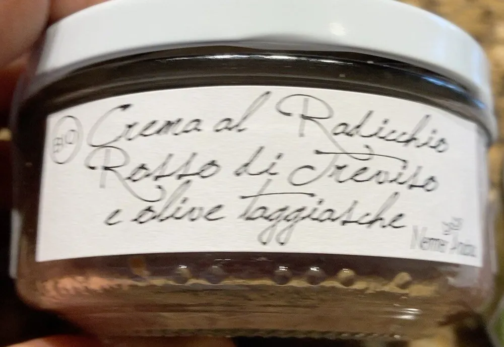 Crema di radicchio e olive taggiasche