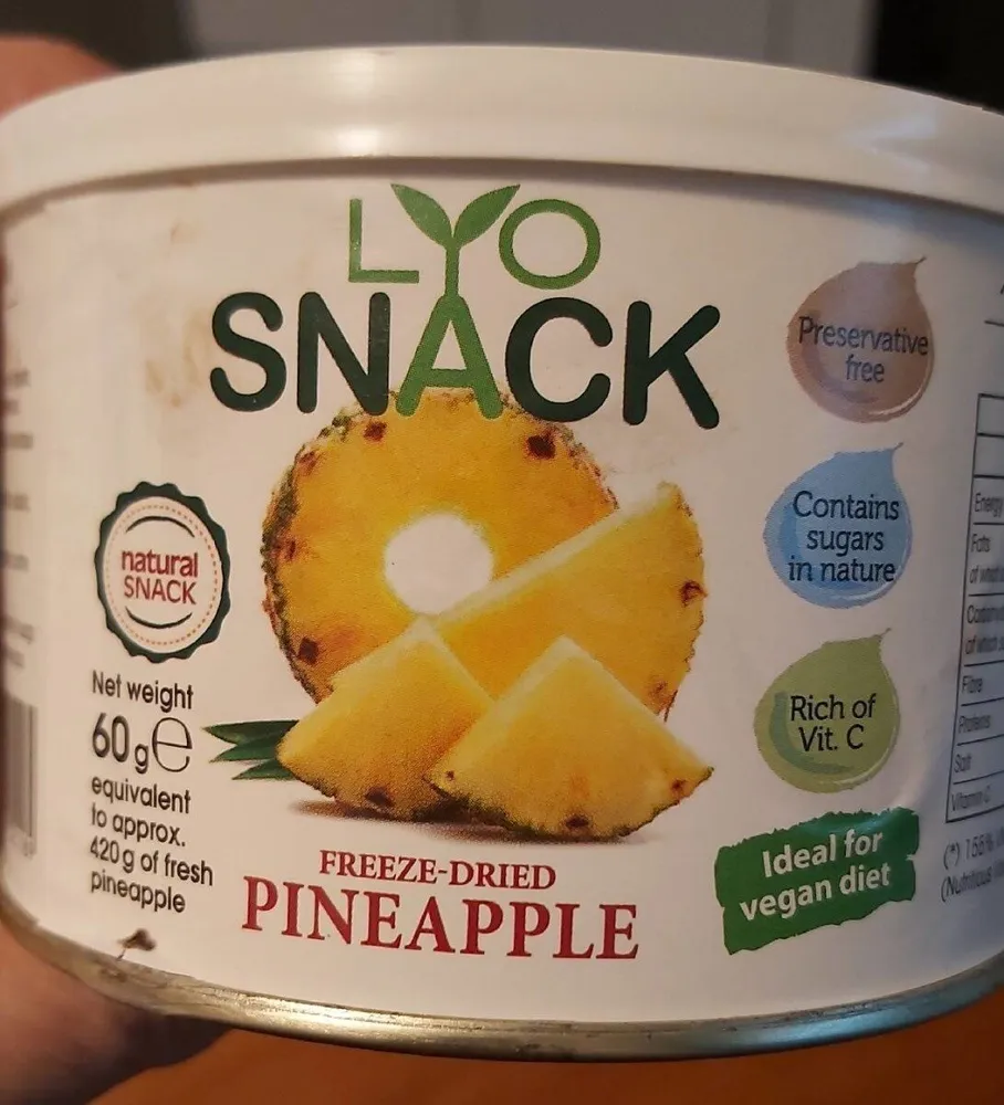 Ananas liofilizzato