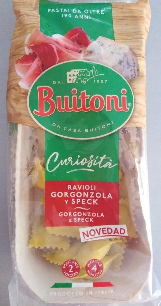 Ravioli gorgonzola y speck