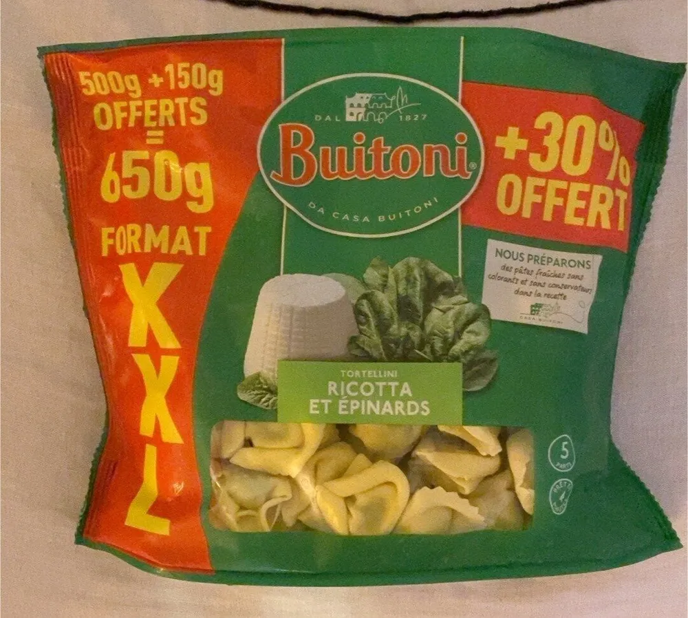 Tortellini ricotta et epinards