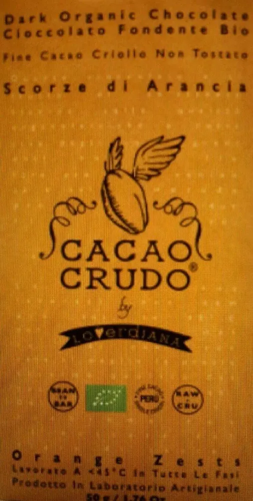 Cioccolato fondente biologico alla scorza di arancia