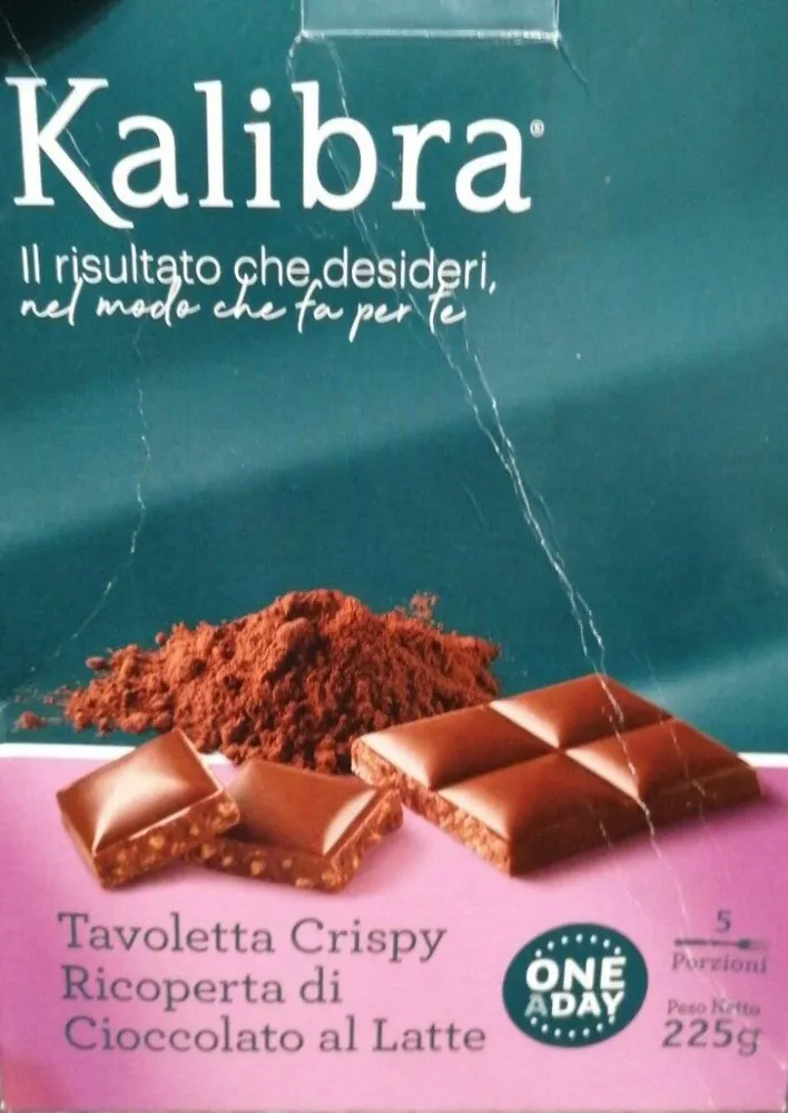 Tavoletta crispy ricoperta di cioccolato al latte