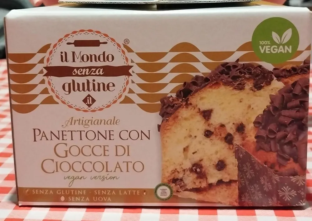 Panettone con gocce di cioccolato vegan version