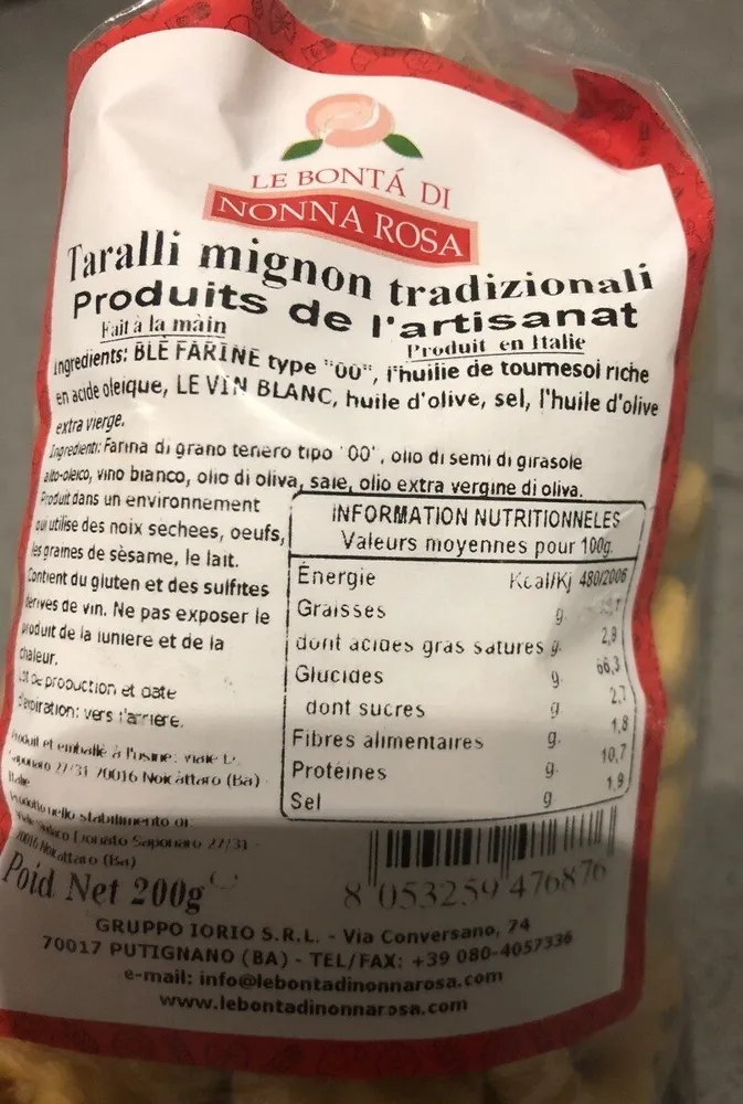 Taralli Mignon Tradizionali