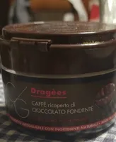 Chicchi di caffè ricoperti di cioccolato fondente