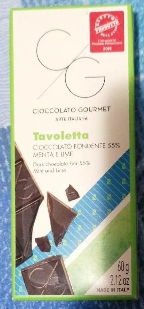 Tavoletta Cioccolato Fondente Menta e Lime