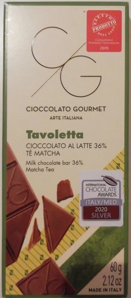 Tavoletta Cioccolato al latte tè matcha