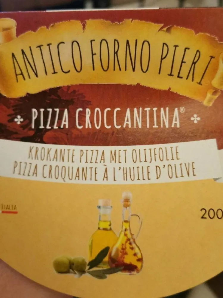 pizza croccantina a l'huile d'olive