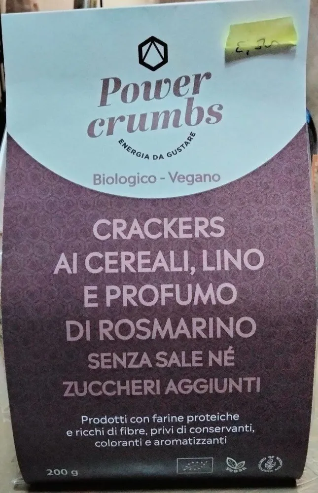Crackers ai cereali e semi di lino