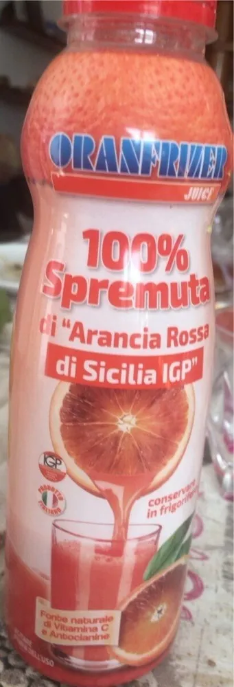 Spremuta di arancia rossa di sicilia igp
