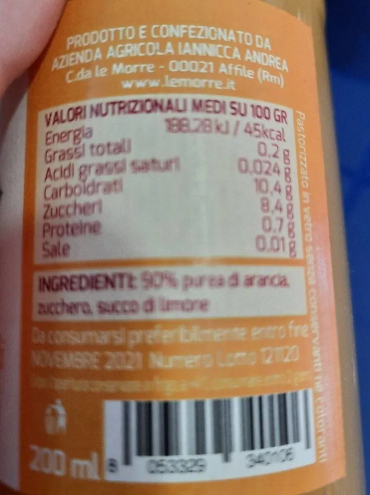 Succo e Polpa di Arancia