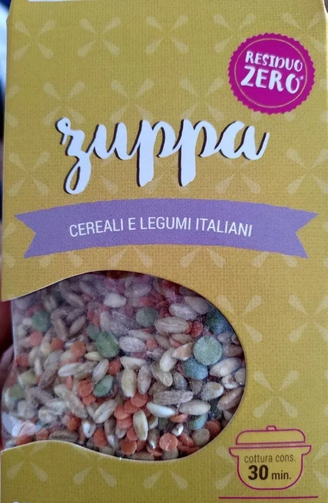 Zuppa cereali e legumi italiani