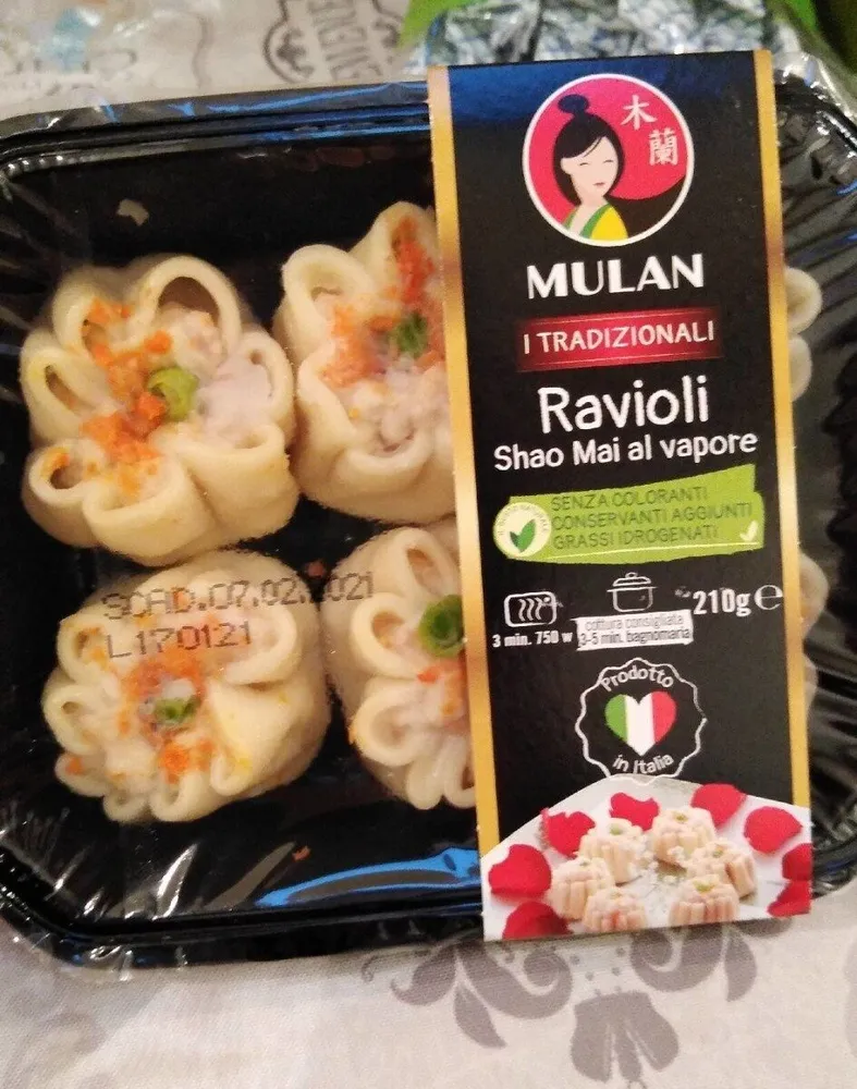Ravioli Shao mai al vapore