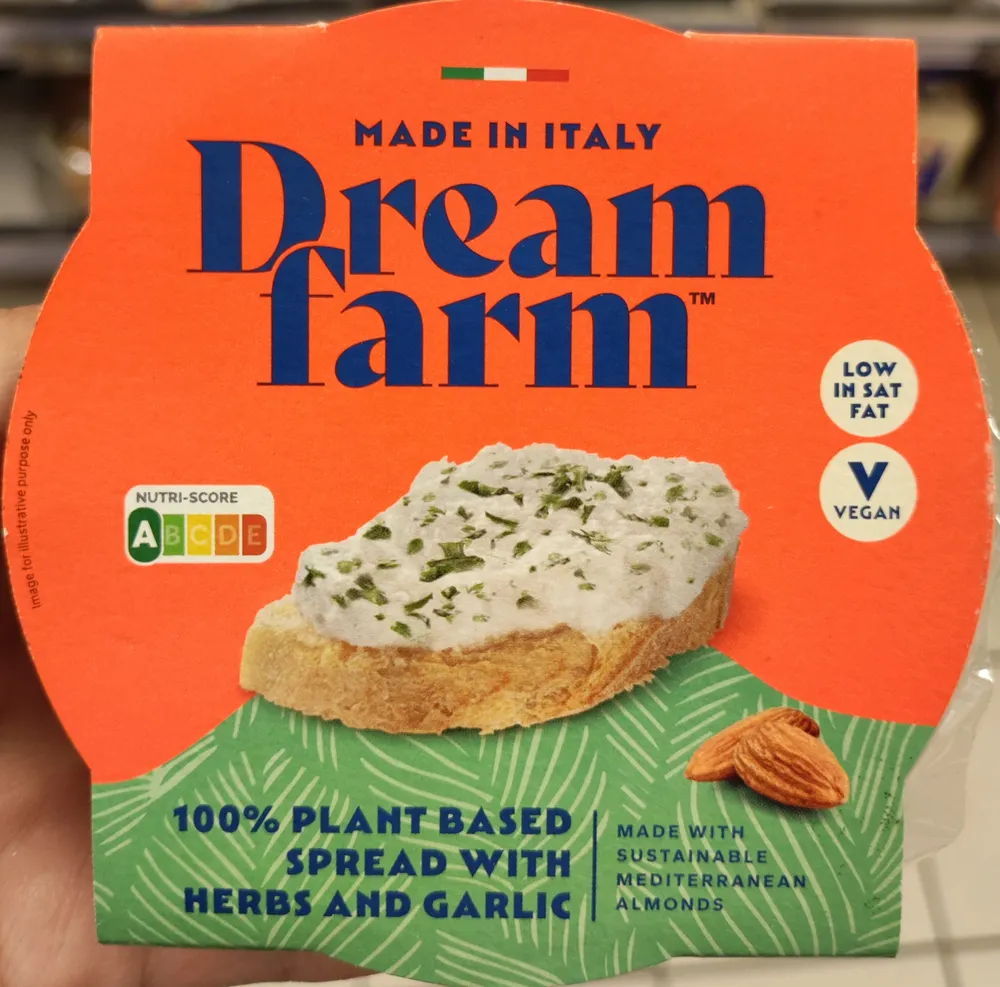 Plant based spread with herbs and garlic