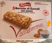 Barrette di cereali con panna