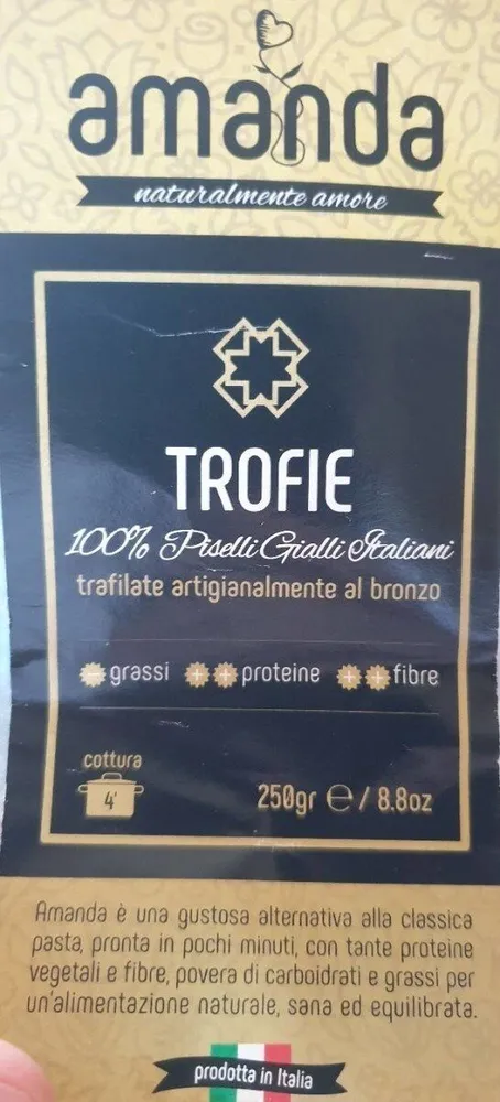 Trofie 100% Piselli Gialli