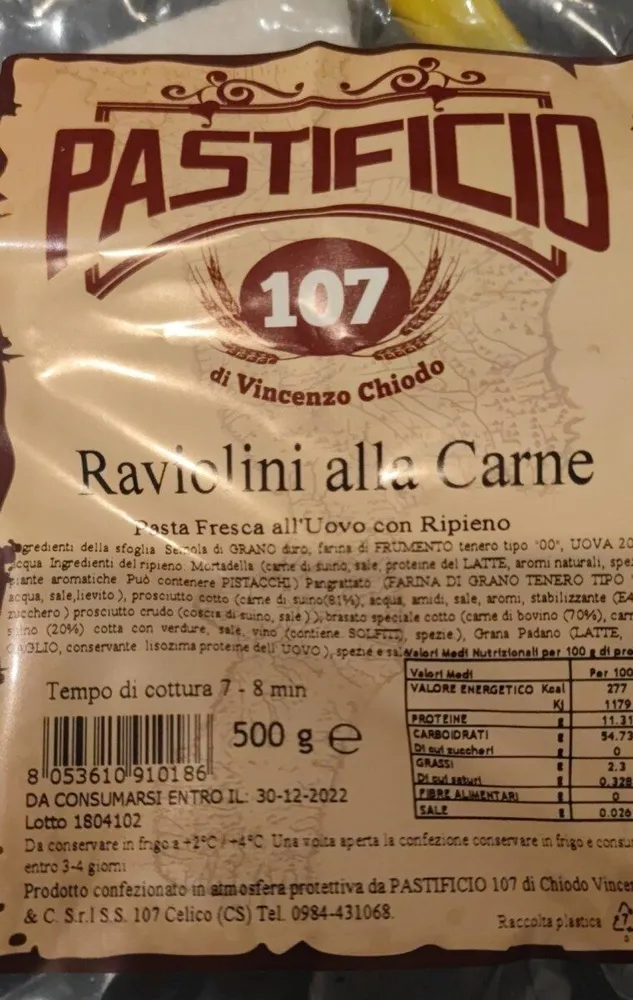 Ravioli i alla carne