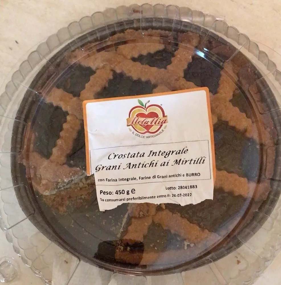 Crostata integrale grani antichi ai mirtilli