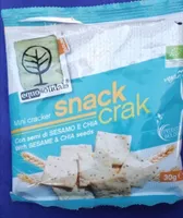 Mini cracker snack crack con semi di sesamo e chia