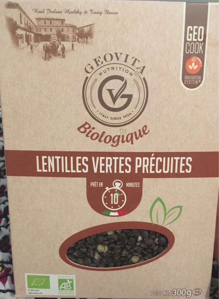 Lentilles vertes précuites