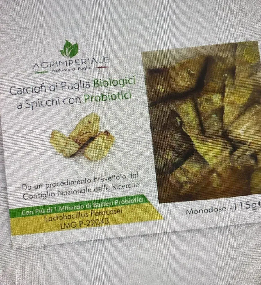 Carciofi di Puglia biologici a spicchi con probiotici