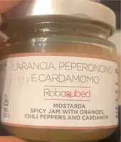 Mostarda spicy jam with oranges, chili peppers and cardamom