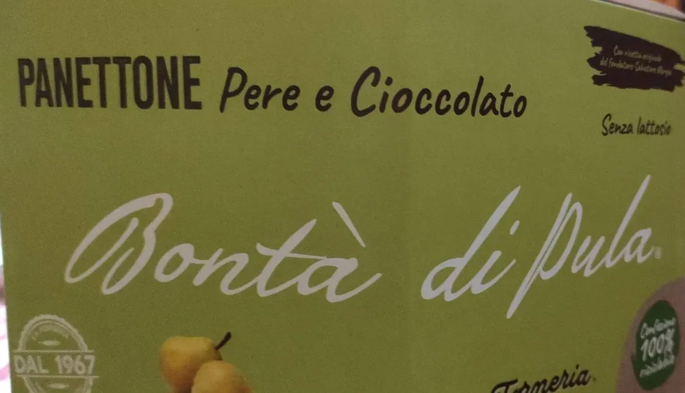 Panettone pere e cioccolato