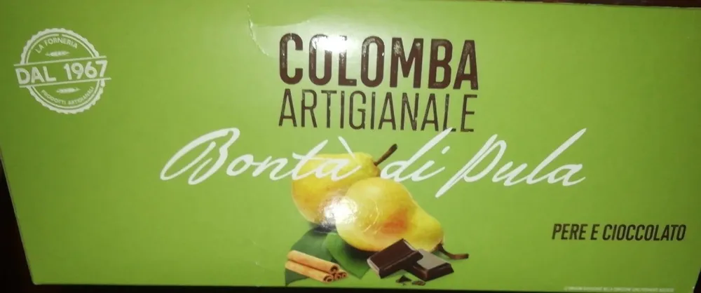 Colomba Pere e Gocce di cioccolato fondente