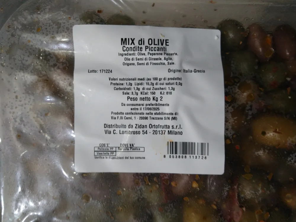 Mix di olive condite piccanti