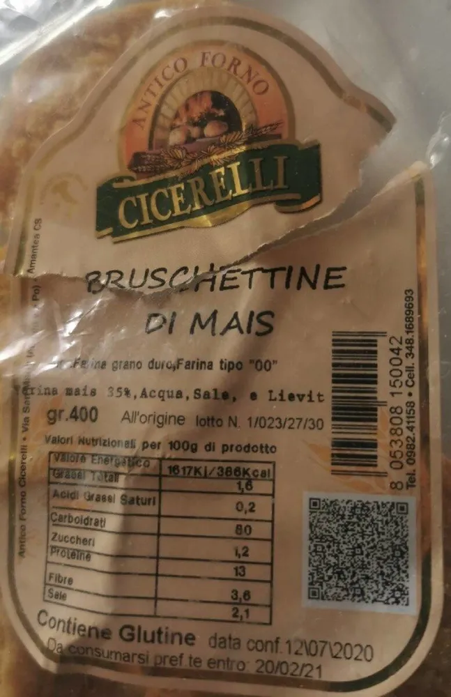 Bruschettine di Mais