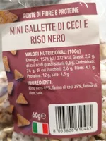 Mini gallette di ceci e riso nero