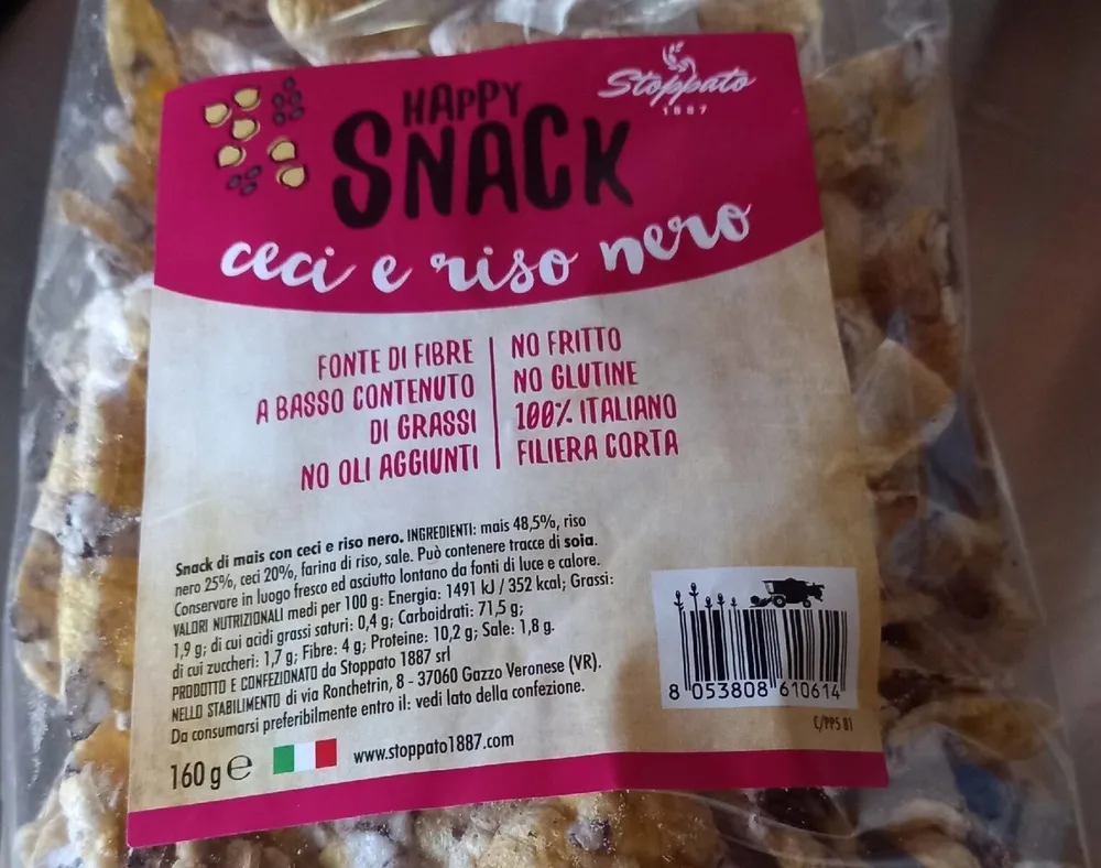 Snack ceci e riso nero