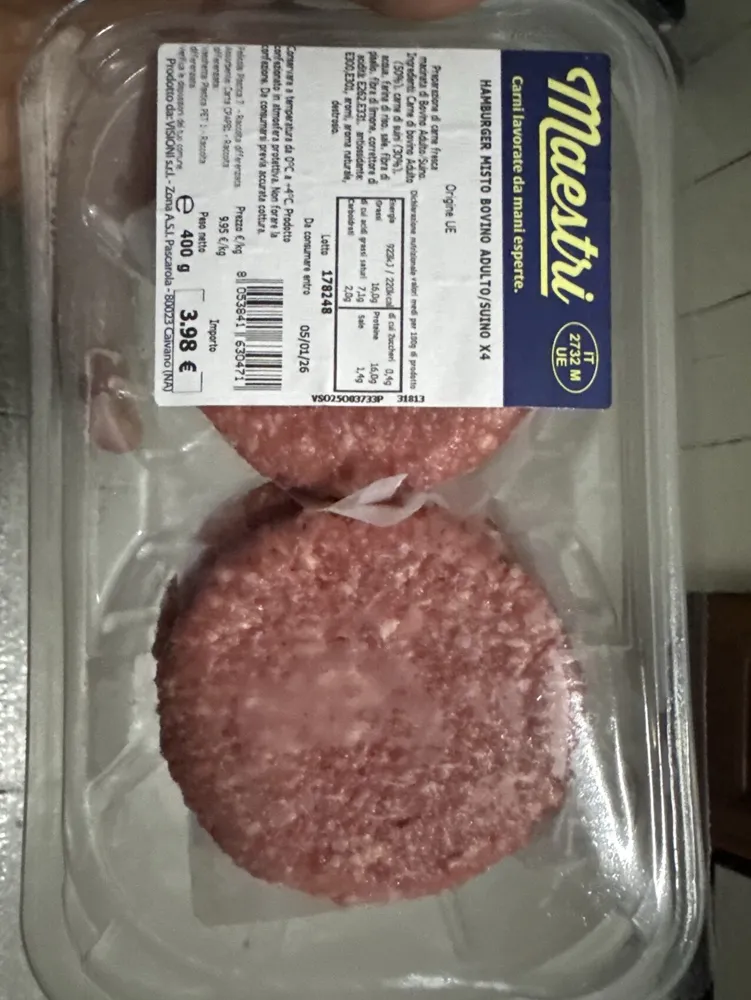 Hamburger Misto Bovino Adulto