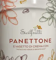 Panettone e vasetto di crema con Pistacchio